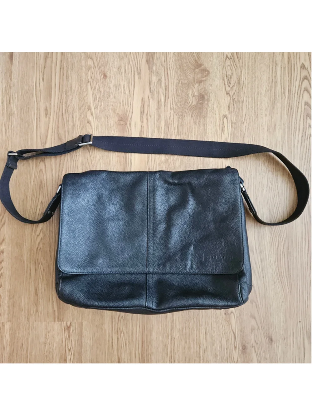 Vintage Coach Camden Messenger Bag Black Leather Laptop